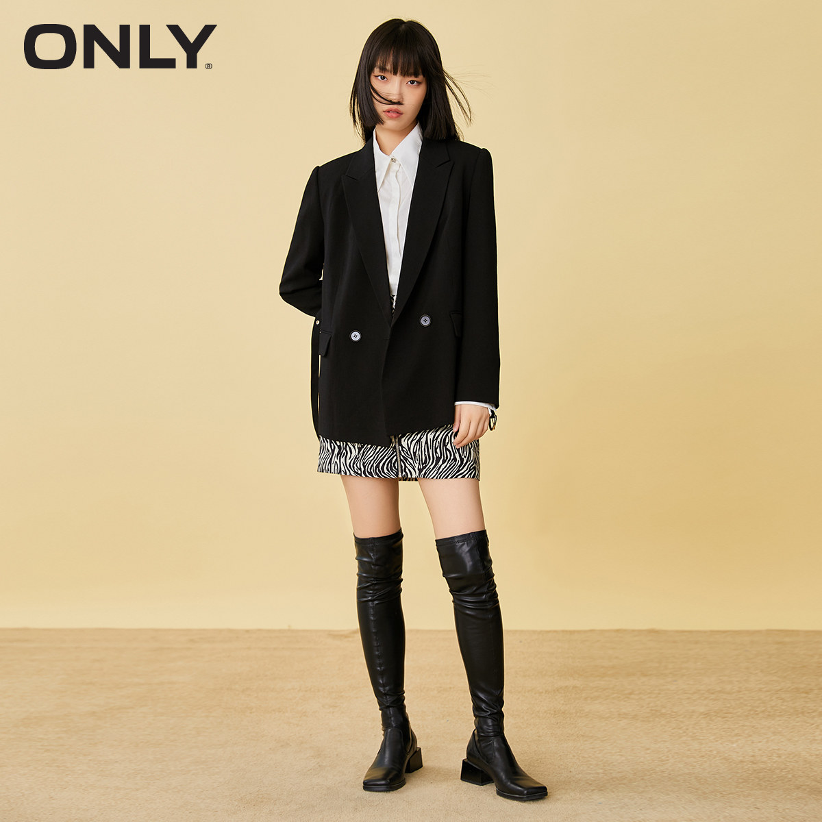 only2021冬季新款通勤风oversize ONLYoutlets店西装