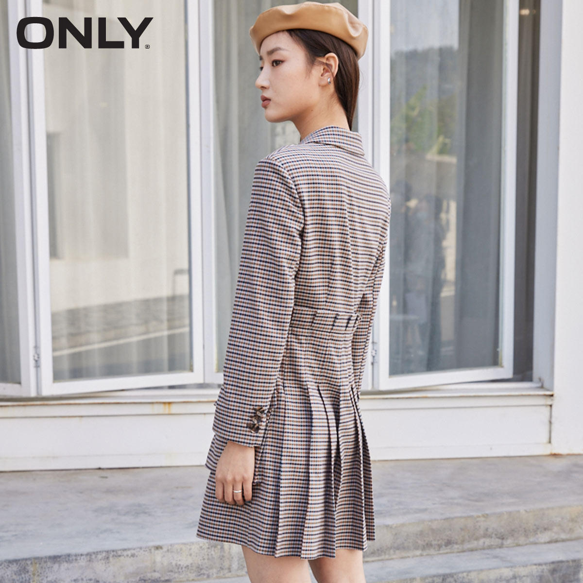 only奥莱冬季时尚中长款修身连衣裙 ONLYoutlets店连衣裙
