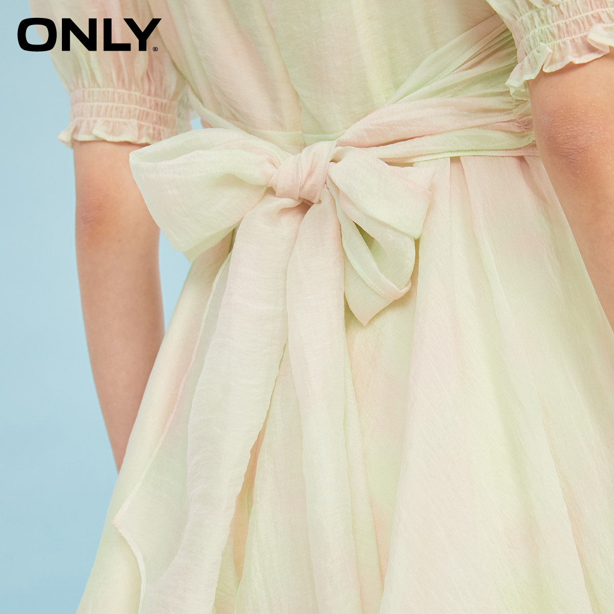 only奥莱春季气质淑女纯色连衣裙 ONLYoutlets店连衣裙