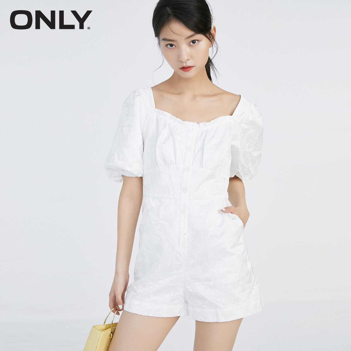 only奥莱春季新款气质复古纯色短裤 ONLYoutlets店休闲裤