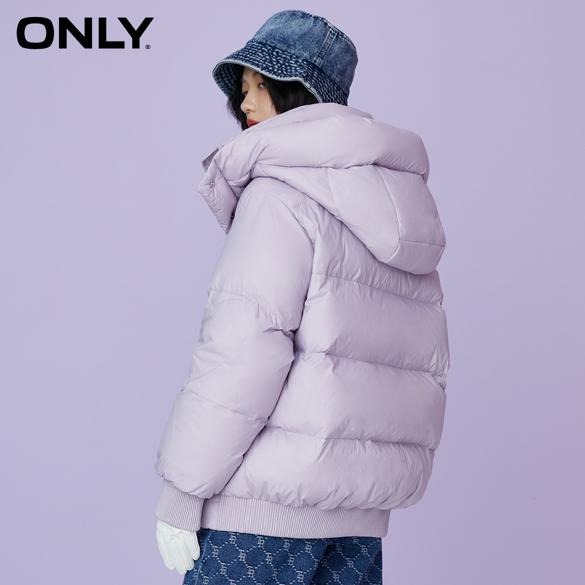 only2021冬季新款短款可爱90白鸭绒 ONLYoutlets店羽绒服