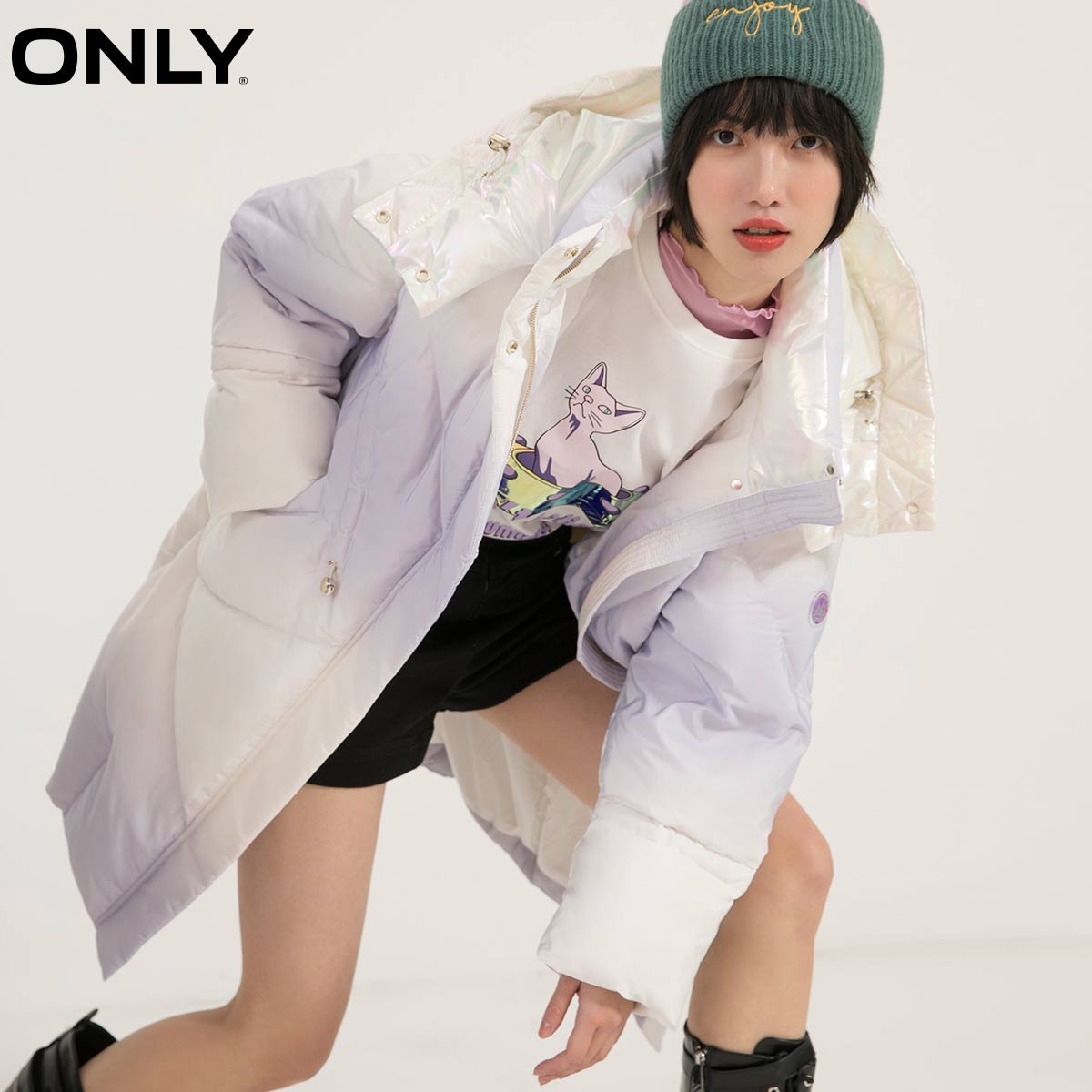 only奥莱秋季时尚宽松90绒羽绒服 ONLYoutlets店羽绒服