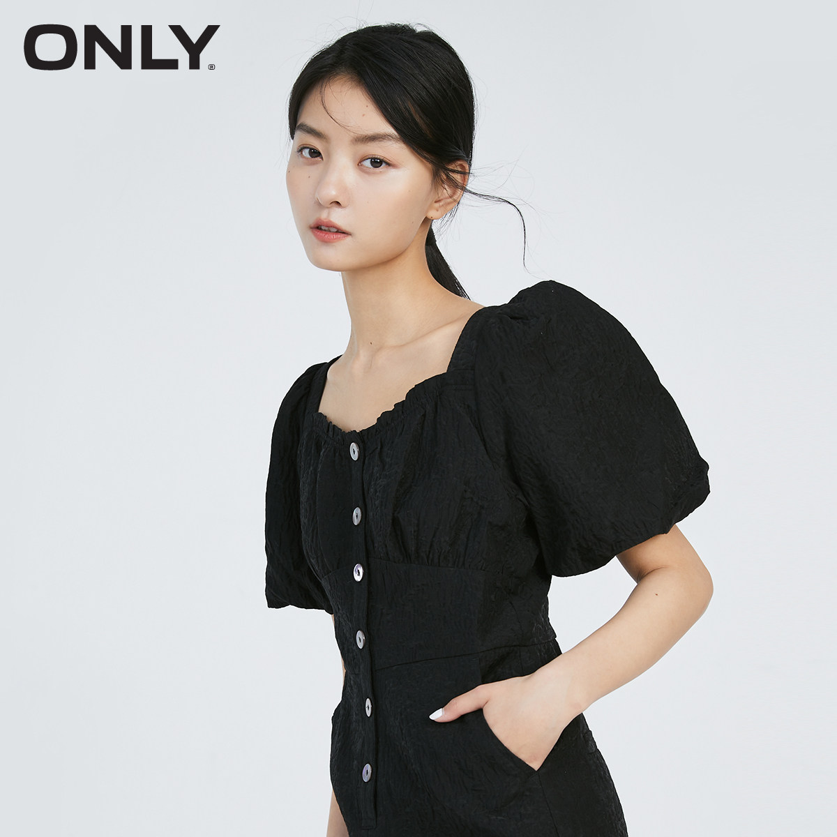 only奥莱春季新款气质复古纯色短裤 ONLYoutlets店休闲裤