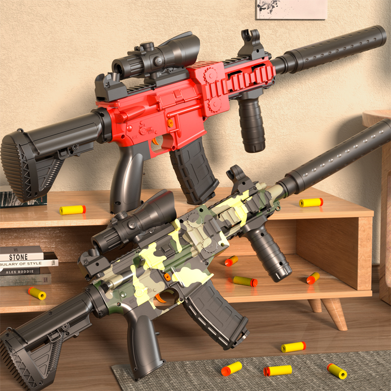 M416电动连发软弹玩具枪m4吃鸡全套机关模型软蛋枪儿童男孩仿真抢 - 图1