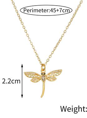 Necklace Zircon butterfly clavicle chain with accessories女