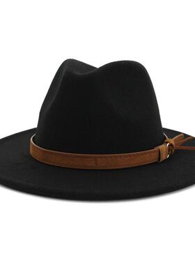 Women Men Wool Fedora Hat Jazz Cap 男女毛呢礼帽大檐爵士帽