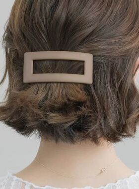 Korean Matte Spring Hair Clip Claw Elegant Hairgrips Ponytai