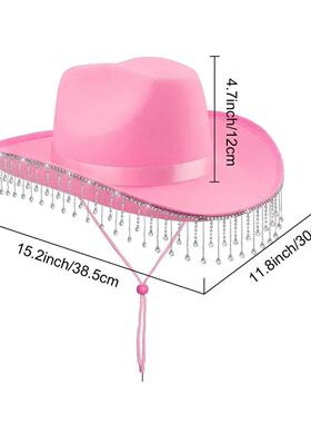 Men Women Western Cowboy Fedora Jazz hat 西部牛仔毛呢礼帽