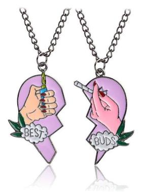 Couple Pendant Necklace 2Pcs Friendship Jewelry for ladies