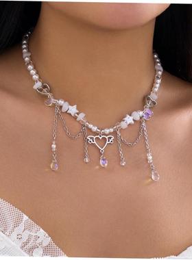 Design sense jewelry beaded butterfly necklace choker