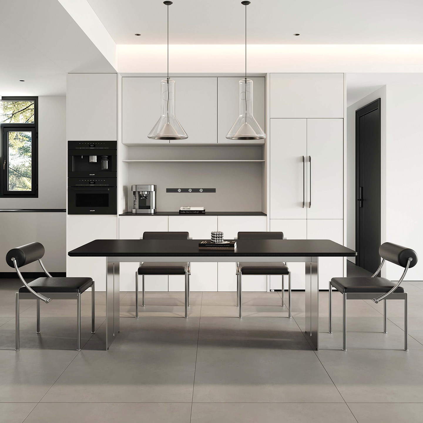 德利丰岩板不锈钢餐桌包豪斯家用餐厅饭桌极简长方形餐桌椅银武士,淘宝优惠券,粉丝福利购,淘宝优惠卷