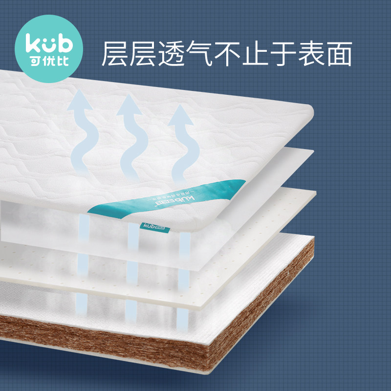 kub可优比天然椰棕新生儿童婴儿床 可优比outlets店婴童床垫