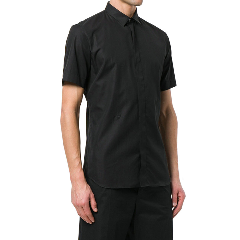 dior /迪奥男装黑色纯棉府绸饰衬衫 CLUSA海外衬衫