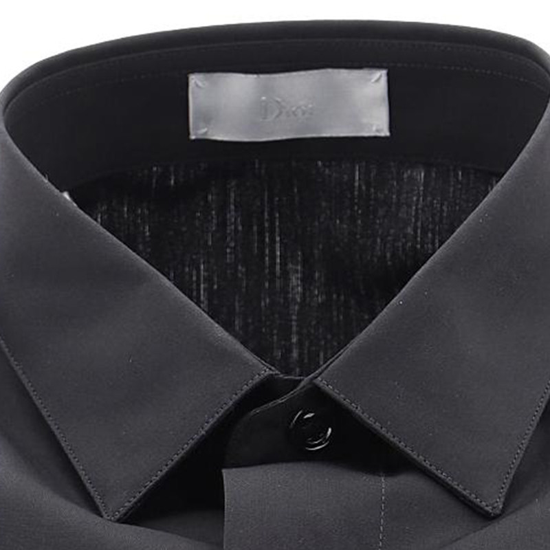 dior /迪奥男装黑色纯棉府绸饰衬衫 CLUSA海外衬衫