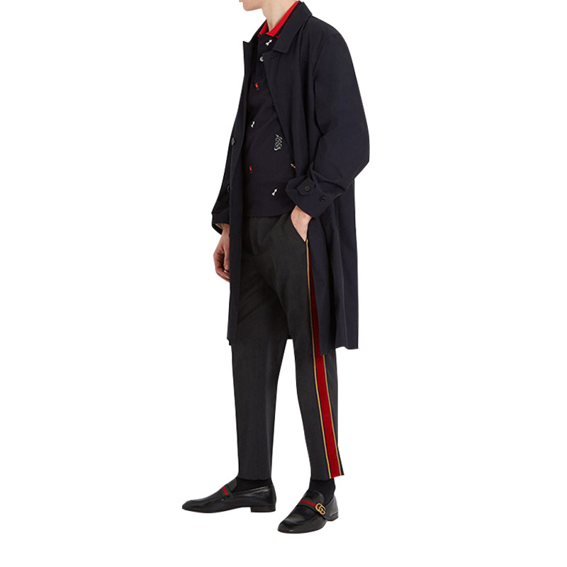 gucci /古驰正品gg条纹织带男鞋 CLUSA海外单鞋