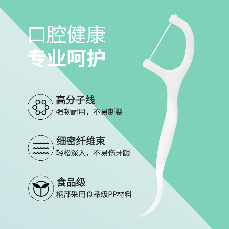 牙线一次性50支牙签线独立包装高级牙线棒便携牙线盒牙签盒装批发 - 图0