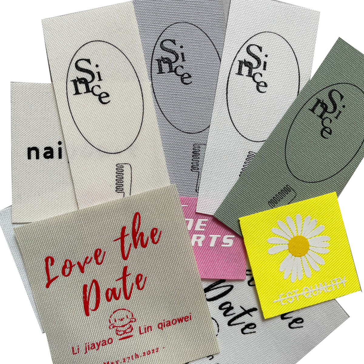 时尚潮酷款长条图案修补丁贴米色布贴衣服裤子装饰贴花补破洞手缝 - 图1