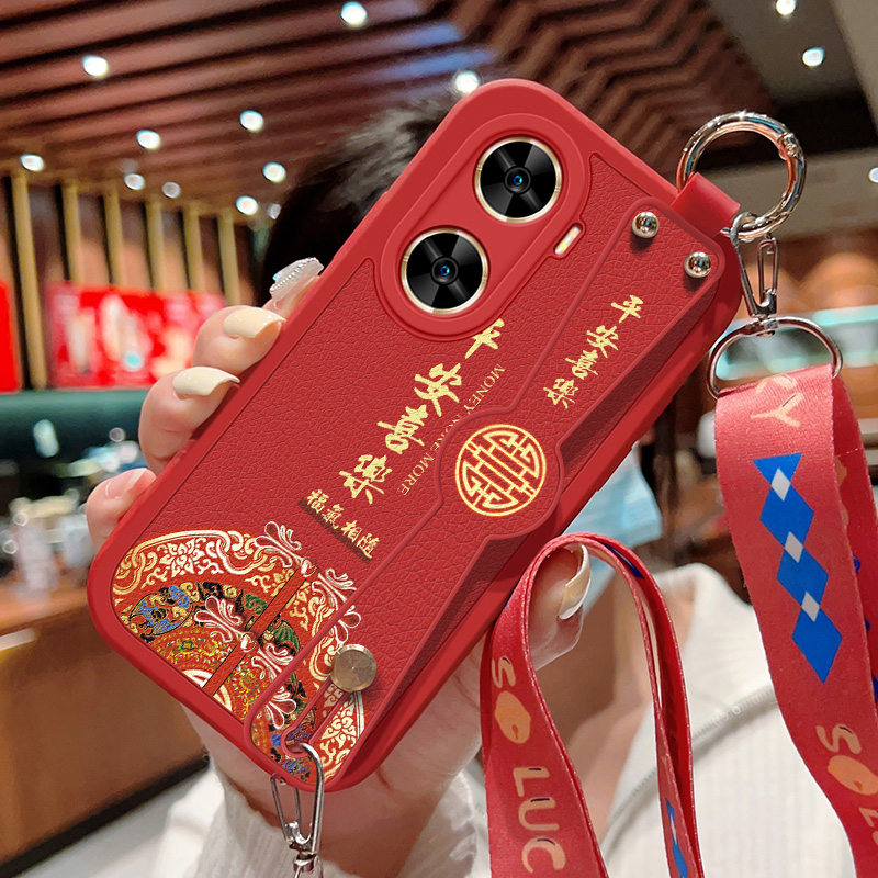 适用华为Hi畅享60手机壳防摔WIKO Hi 畅享60Pro硅胶软边可斜挎腕带60S镜头全包保护套女中国风背带挂绳新年款 - 图3