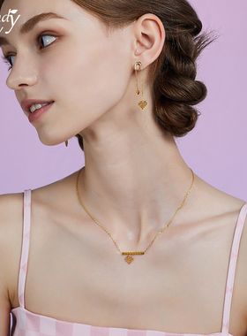 SundyHoney925银女简约爱心项链