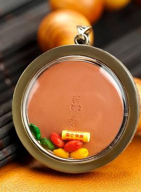 手绘黄财立体唐卡吊坠擦擦盒