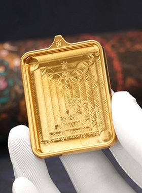 高档钛钢电镀嘎乌盒唐卡保护壳