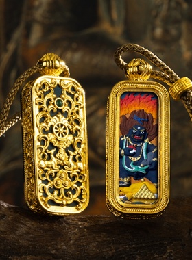 擦擦唐卡扎基拉姆五爷黄铜藏式