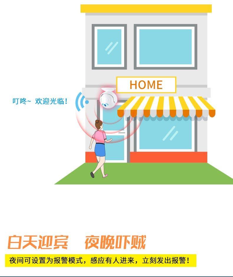 定制语音播报门铃感应器店铺进门自动提示迎宾您好欢迎光临充电款 - 图2