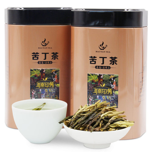 海南五指山白骨苦丁茶特级两罐装共150g正宗大叶苦丁茶2026新茶 - 图0