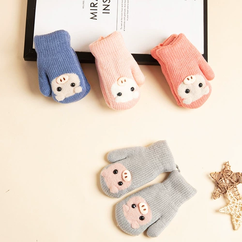 Детские удерживающие тепло милые трикотажные перчатки для раннего возраста для принцессы
