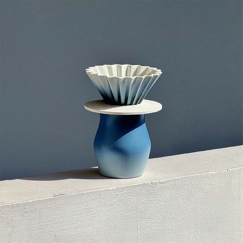 ORIGAMI中国限定玄青色陶瓷滤杯手冲套组品香咖啡杯V60滴滤咖啡杯 - 图0