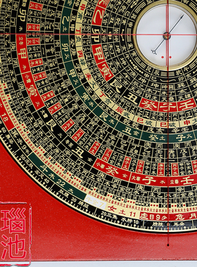 罗盘三合玛瑙针34层七寸