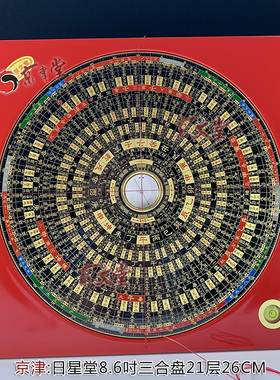 京津日星堂罗盘罗经黄铜台湾