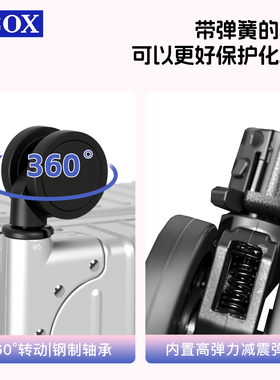 新款OBOX化妆箱专业跟妆师带灯镜子支架拉杆箱大容量分区收纳便携