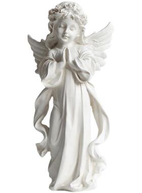 6b76美式欧式装饰少女雕塑树脂工艺品摆件客厅复古桌面天使
