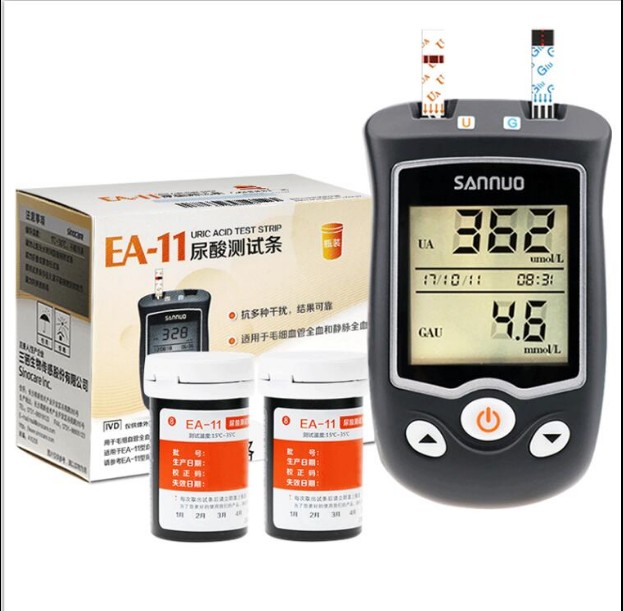 三诺EA-11尿酸检测仪家用尿酸试纸血糖测试仪纸条两用痛风测试片-图3