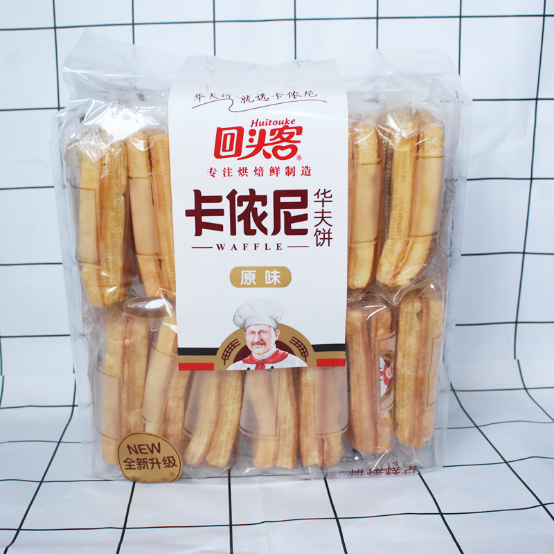 回头客卡侬尼华夫饼336g原味香浓奶油口味独立包装格子饼早餐包邮