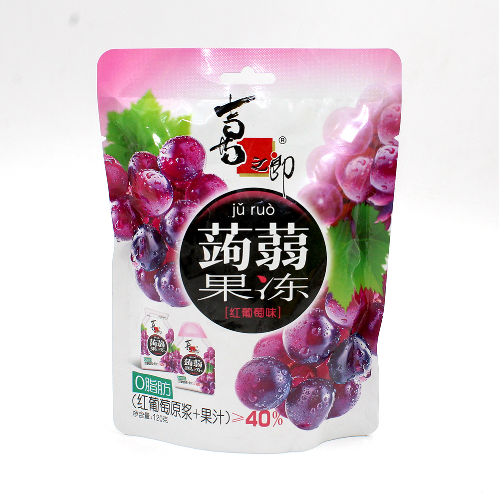 喜之郎蒟蒻果冻120克水蜜桃红葡萄芒果草莓味0脂肪休闲零食包邮