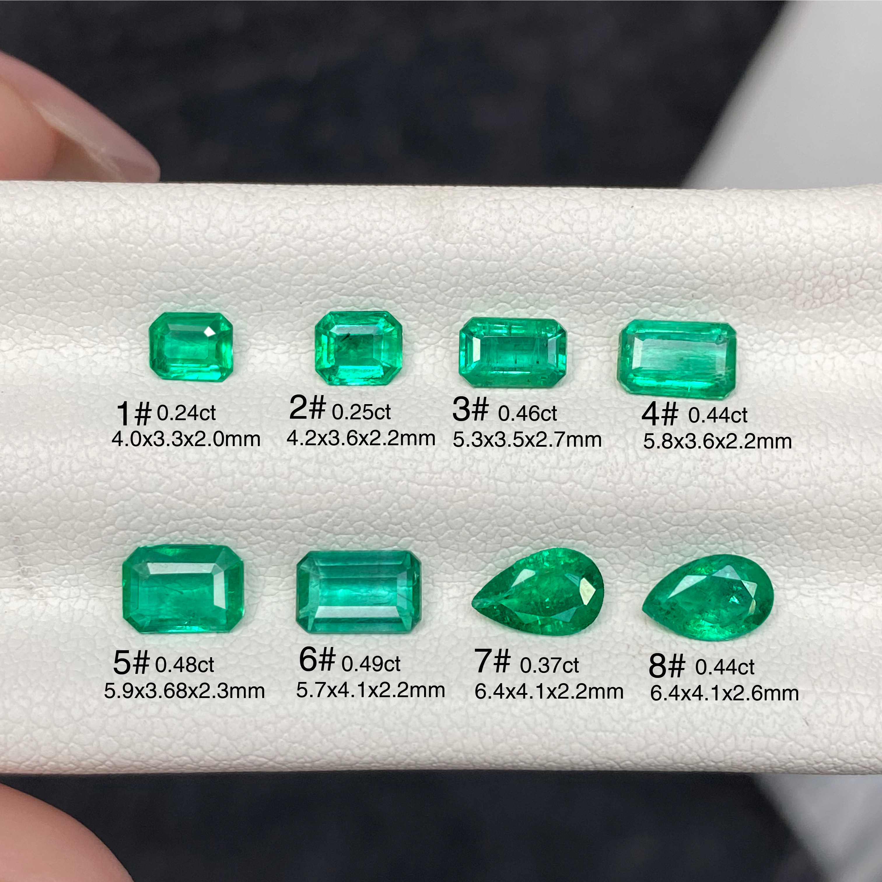 Fushuanglin Z4 natural Zambian emerald 18k gold inlaid design ring pendant earrings new product