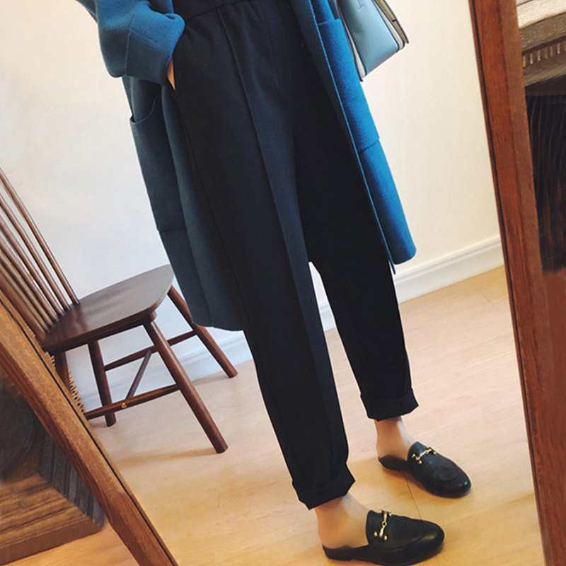 孕妇裤子秋冬外穿加长毛呢打底裤 佐美涵孕妇打底裤