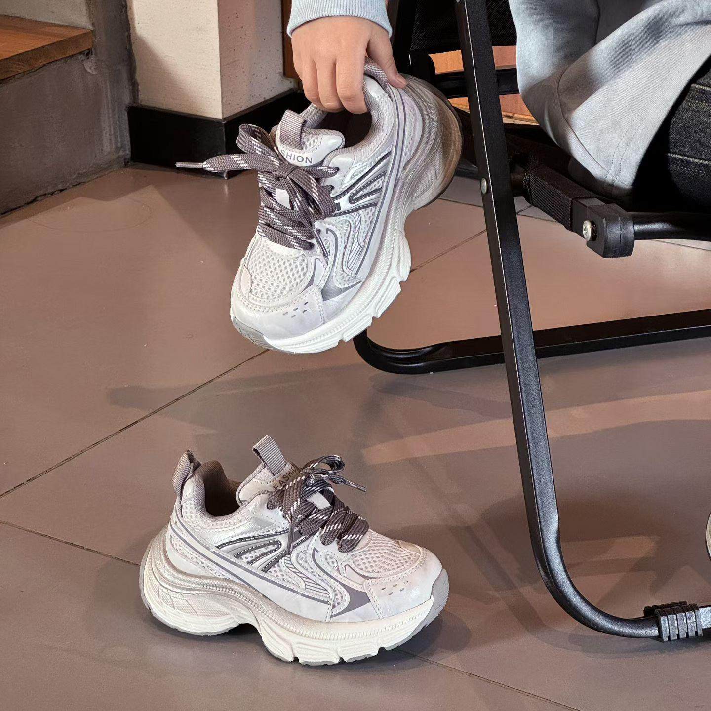 亲子潮鞋巴黎儿童运动鞋春季新款老爹鞋女童运动鞋潮鞋男童休闲鞋,淘宝优惠券,粉丝福利购,淘宝优惠卷