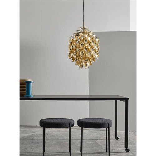 丹麦Verpan Spiral 包豪斯餐厅吊灯设计师款轻奢螺旋瀑布客厅灯具 - 图0