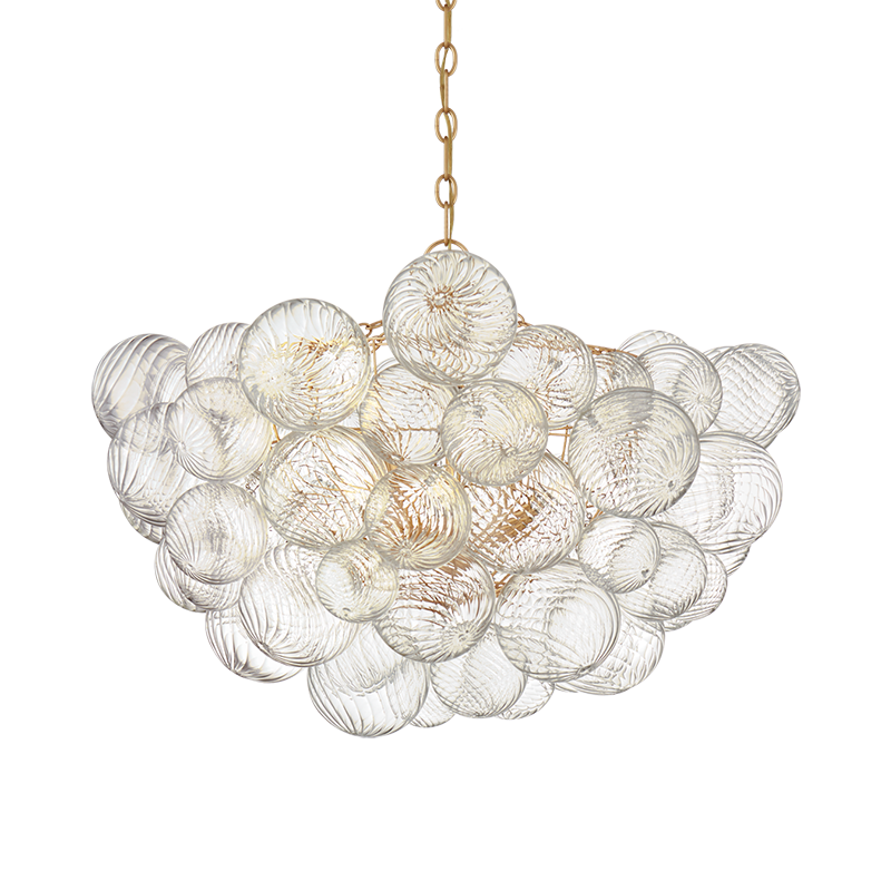 现代美式VC吊灯玻璃球全铜餐厅灯衣帽间主卧室客厅别墅大堂泡泡灯 - 图3