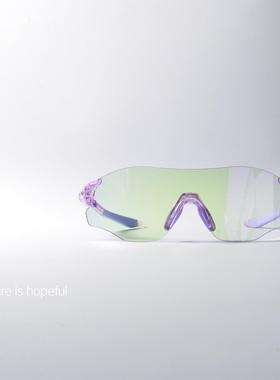 日夜两用无框变色骑行运动眼镜UV400紫外线炫彩弹性跑步太阳眼镜