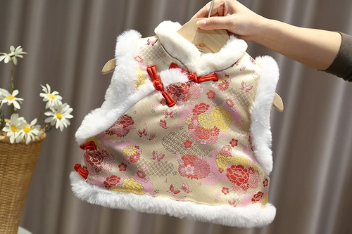 Пуховик, ханьфу, утепленная юбка, детское ципао, детская одежда, китайский стиль