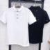 Mùa hè 2019 mới áo sơ mi nam POLO nam ngắn tay cotton cotton thoáng khí thêu áo sơ mi nam tay nửa - Polo