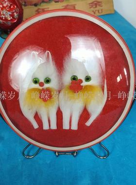 民俗怀旧收藏老物件80年代结婚用品老旧插屏花瓶复古装饰品摆件