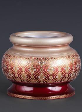 纯铜佛前祭，全套摆件，佛香炉，水杯，水果盘，花瓶，灯笼，神仙