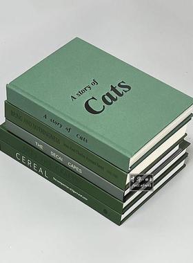 简约绿色装饰真书轻奢样板房书柜玄关可翻页仿真道具书籍饰品摆件