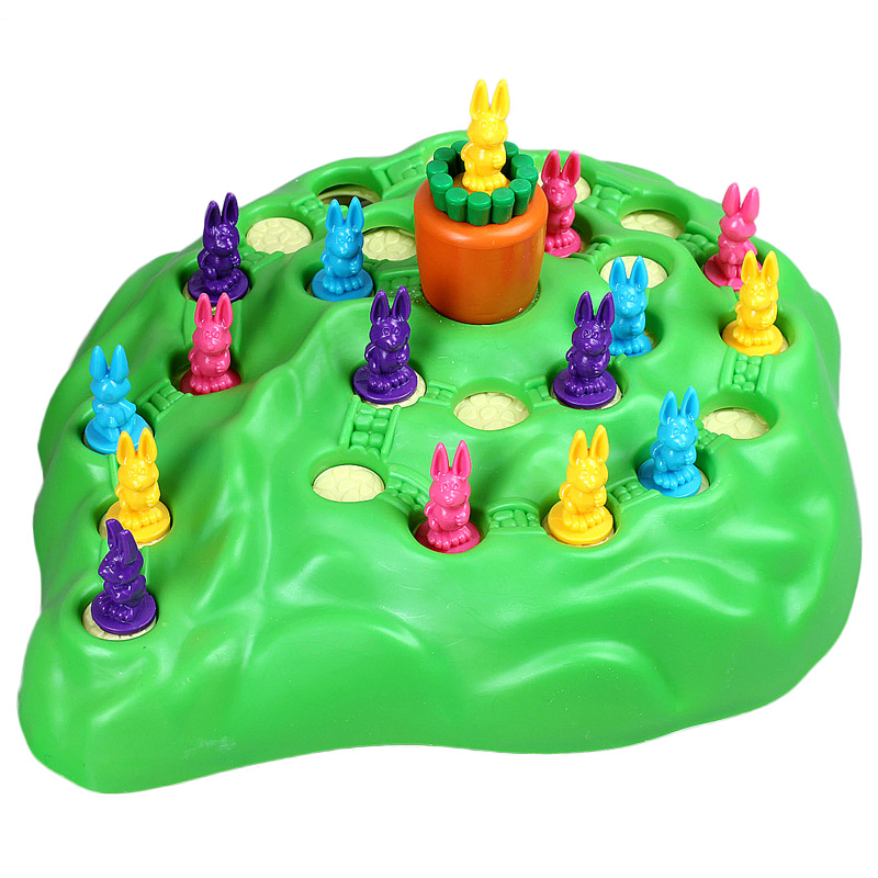 儿童亲子互动多人聚会对战游戏兔子陷阱棋越野赛保卫萝卜桌面玩具 - 图3