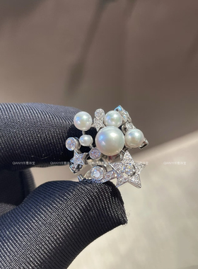 QIANYI仟意珠宝【流星珍珠】贵气优雅小香风珍珠小众设计师款戒指